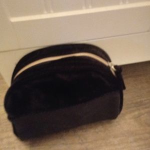 NWOT BLACK VELOUR make up bag